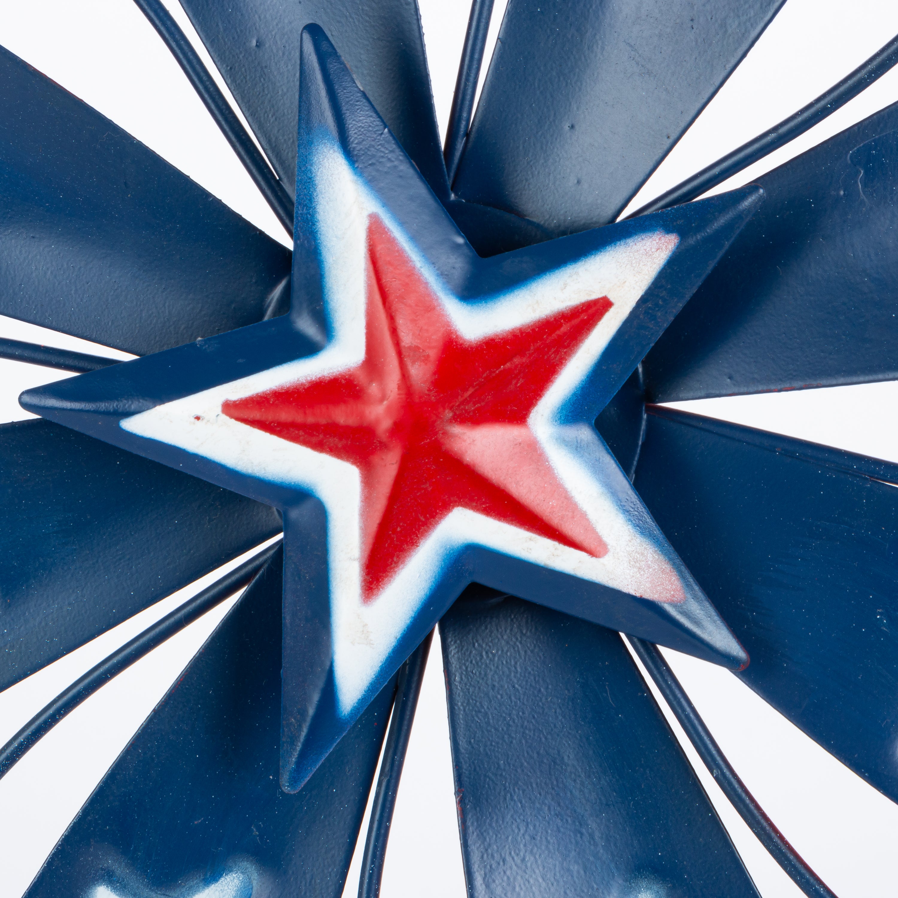 63 in. Metal Americana Wind Spinner Yard Stake